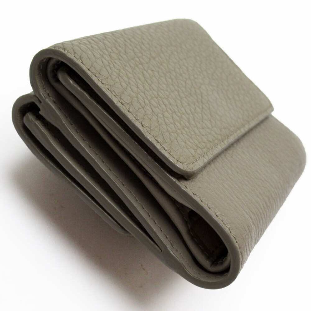 Chloe beige tri fold leather wallet
